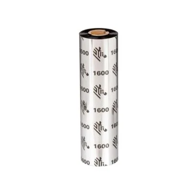 Zebra 1600 wax thermal transfer ribbons- core 2.5 (01600BK11045)