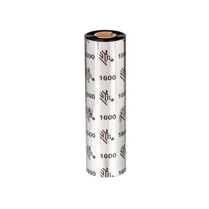 Zebra 1600 wax thermal transfer ribbons- core 2.5 (01600BK11045)